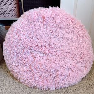 Light Pink Floor Pouf Pillow